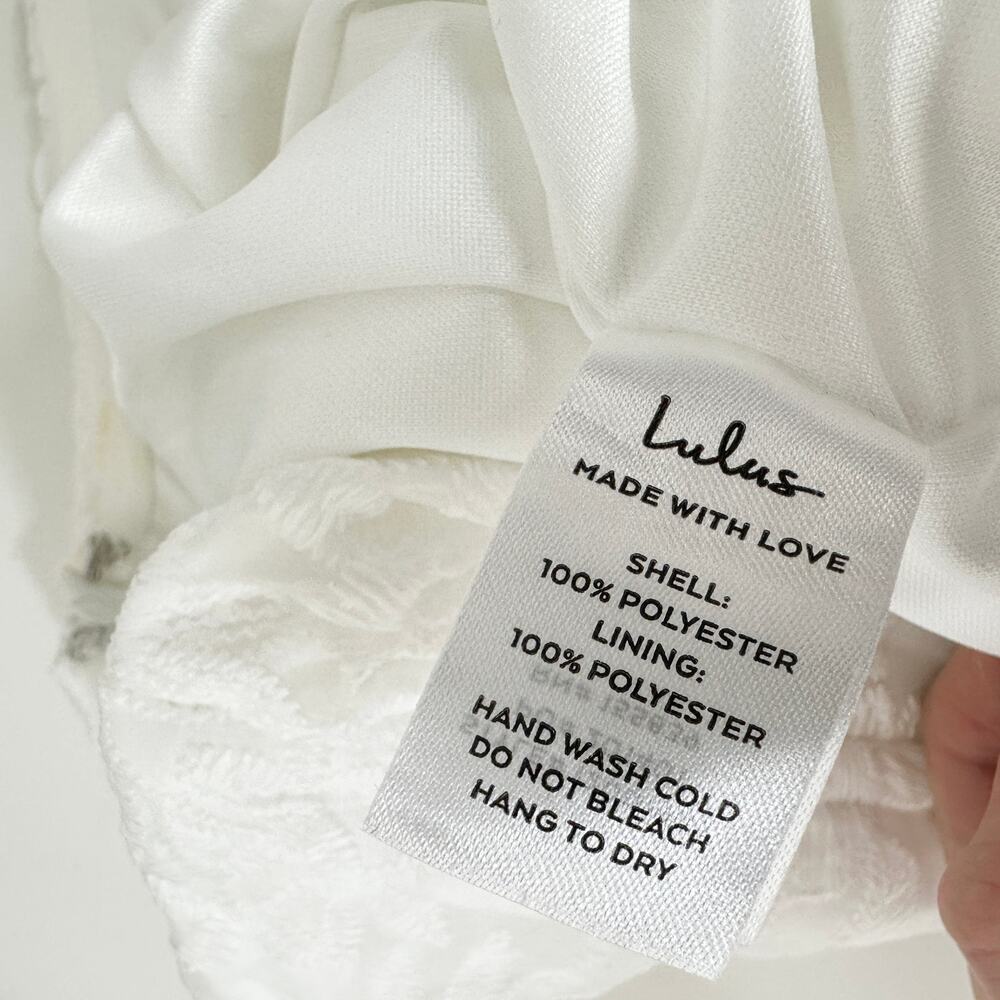 Lulu's White Strapless Midi Dress with Floral Appliqué - Picture 10 of 11